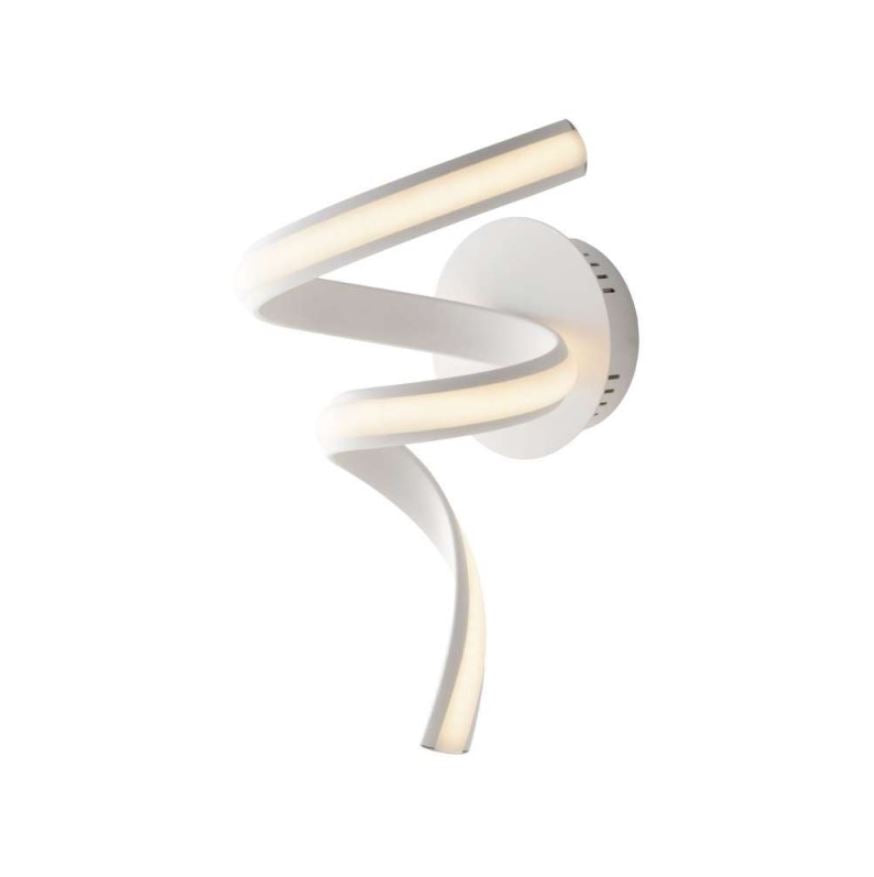 Applique LED forma spirale in alluminio bianco con diffusore in silicone 15W 1770 LM luce natura 4000°k MYSTRAL Applique LED forma spirale in alluminio bianco con diffusore in silicone 15W 1770 LM luce natura 4000°k MYSTRAL